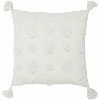 Koristetyynynpäällinen Svanefors Pom, 45x45cm, luonnonvalkoinen