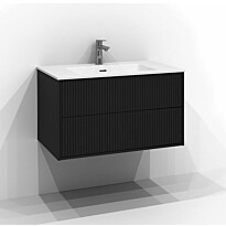 Allaskaappi Svedbergs Epos Rand, 80x45cm, 2 laatikkoa, push open, musta saarni