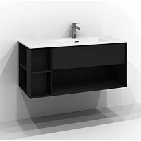 Allaskaappi Svedbergs Epos, 100x45 cm, oikea, 1 laatikko, push open, musta saarni