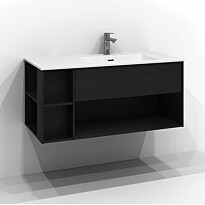 Allaskaappi Svedbergs Epos Plan, 100x45 cm, oikea, 1 laatikko, musta saarni