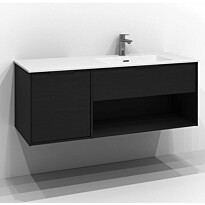 Allaskaappi Svedbergs Epos Relief, 120x45 cm, oikea, 1 ltk, musta saarni