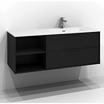 Allaskaappi Svedbergs Epos Relief, 120x45 cm, oikea, 0+2 ltk, musta saarni