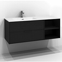 Allaskaappi Svedbergs Epos Relief, 120x45 cm, vasen, 0+2 ltk, musta saarni