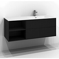 Allaskaappi Svedbergs Epos Rand, 120x45 cm, oikea, 0+2 laatikkoa, push open, musta saarni