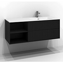 Allaskaappi Svedbergs Epos Rand, 120x45 cm, oikea, 0+2 laatikkoa, musta saarni