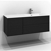 Allaskaappi Svedbergs Epos Plan, 120x45 cm, oikea, 1+2 ltk, push open, musta saarni