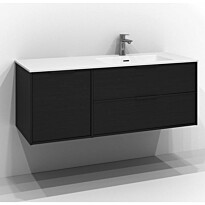 Allaskaappi Svedbergs Epos Relief, 120x45 cm, oikea, 1+2 laatikkoa, musta saarni