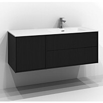 Allaskaappi Svedbergs Epos Rand, 120x45 cm, oikea, 1+2 laatikkoa, musta saarni