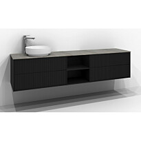 Allaskaappi Svedbergs Epos Rand, 200x45 cm, 2+0+2 ltk, push open, musta saarni