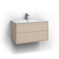 Allaskaappi Svedbergs Epos Sileä, 80x45cm, vaalea saarni, 2 ltk, push open