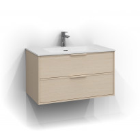 Allaskaappi Svedbergs Epos Relief, 80x45cm, vaalea saarni, 2 ltk, integroitu vedin