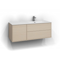 Allaskaappi Svedbergs Epos Sileä, 120x45cm, vaalea saarni, 2+1 ltk, oikea