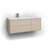 Allaskaappi Svedbergs Epos Sileä, 120x45cm, vaalea saarni, 2+1 ltk, vasen