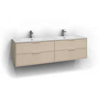 Allaskaappi Svedbergs Epos Relief, 160x45cm, vaalea saarni, 2+2 ltk, integroitu vedin