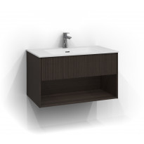 Allaskaappi Svedbergs Epos Rand, 80x45cm, tumma saarni, 1 ltk, avohylly