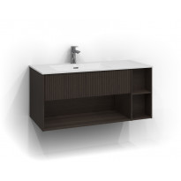 Allaskaappi Svedbergs Epos Rand, 100x45cm, tumma saarni, 1 ltk, avohylly, vasen