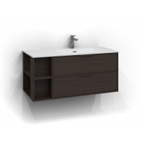 Allaskaappi Svedbergs Epos Relief, 100x45cm, tumma saarni, 2 ltk, integroitu vedin, oikea
