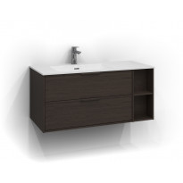 Allaskaappi Svedbergs Epos Relief, 100x45cm, tumma saarni, 2 ltk, integroitu vedin, vasen