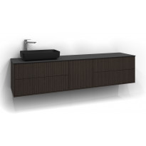 Allaskaappi Svedbergs Epos Rand, 200x45cm, tumma saarni, 2+1+2 ltk