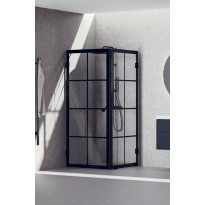 Suihkunurkka Svedbergs 180° Rista, 900x800mm, 1 ovi, musta kehys