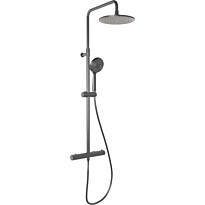 Sadesuihkusetti Svedbergs Yding, termostaattihanalla, suihkupää ⌀230mm, cc150, hierova suihku, musta