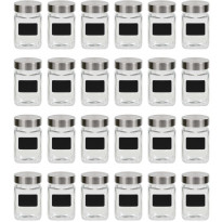 Säilytyspurkit tarroilla 24 kpl 300 ml