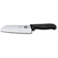 Santoku-kokkiveitsi Victorinox Fibrox, 17cm, ovaalihiottu
