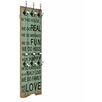 Seinänaulakko 6 koukulla happy love 120x40 cm