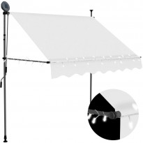 Sisäänkelattava markiisi ledillä 100 cm kerma