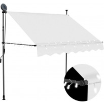 Sisäänkelattava markiisi ledillä 150 cm kerma