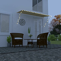 Sisäänkelattava markiisi ledillä 300x150 cm