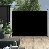 Sisäänvedettävä terassin sivumarkiisi 100x500 cm musta