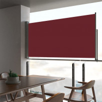 Sisäänvedettävä terassin sivumarkiisi 80x300 cm punainen