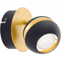 LED-Spottivalaisin Eglo Nocito, Ø11cm, GU10, musta/kulta