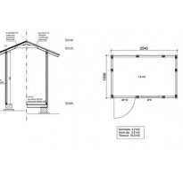 Elementtivarasto Aarni E2b, 2540x1640mm, 4.17m², puuvalmis