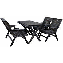 Kalusteryhmä Lemmikki N109h 130cm 2+1+1+pöytä harmaa, 2-laatu