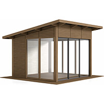 Lasipaviljonki pulpettikatolla 3x3m