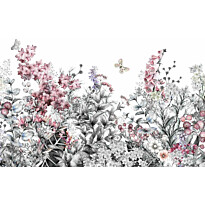 Kuvatapetti A.S. Creation Designwalls FlowerPainting, 350x255cm, harmaa