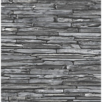 Tapetti Fine Decor Trilogy Dark Gray Slate, tummanharmaa
