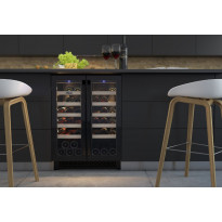 Kahden lämpötilan viinikaappi Thermex Winemex 40, 60x57.4cm, musta, integroitava