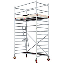 Alumiiniteline Tikli Jumbo 9900P, tasokorkeus 3.4m, 250x135cm