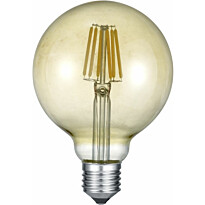 LED-lamppu Trio E27, filament, globe, 6W, 600lm, 2700K, ruskea