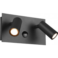 LED-seinävalaisin Trio Tunga, 2-os., liiketunnistimella, antrasiitti