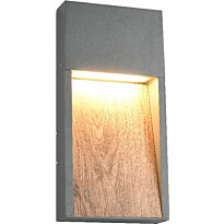 LED-seinävalaisin Trio Salmon, puu/antrasiitti