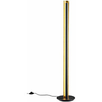 LED-lattiavalaisin Trio Texel, Ø 250x1425mm, musta/kulta