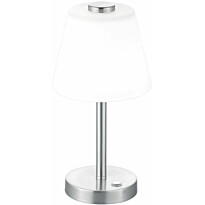 LED-pöytävalaisin Trio Emerald Ø150x290 mm, harjattu teräs