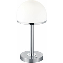 LED-pöytävalaisin Trio Berlin Ø195x390 mm, harjattu teräs