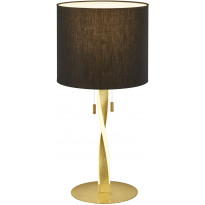 LED-pöytävalaisin Trio Nandor, ø300x620mm, kulta/musta