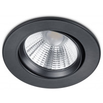 LED-alasvalo Trio Pamir, ø85x54mm, IP23, mattamusta