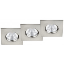 LED-alasvalosarja Trio Zagros, 85x54x85mm, IP65, harjattu teräs, 3 kpl/pkt